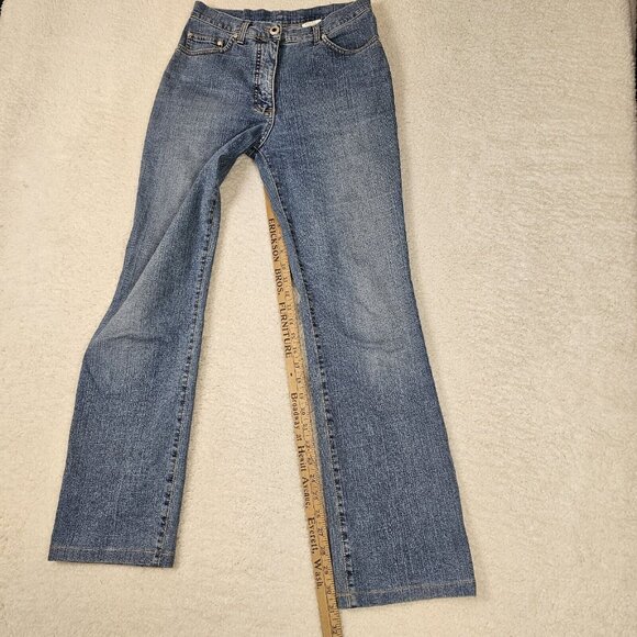 Y2K Iber Jeans Women's Size 28 Light Wash Blue Denim Karen High Waisted Straight - Picture 6 of 14